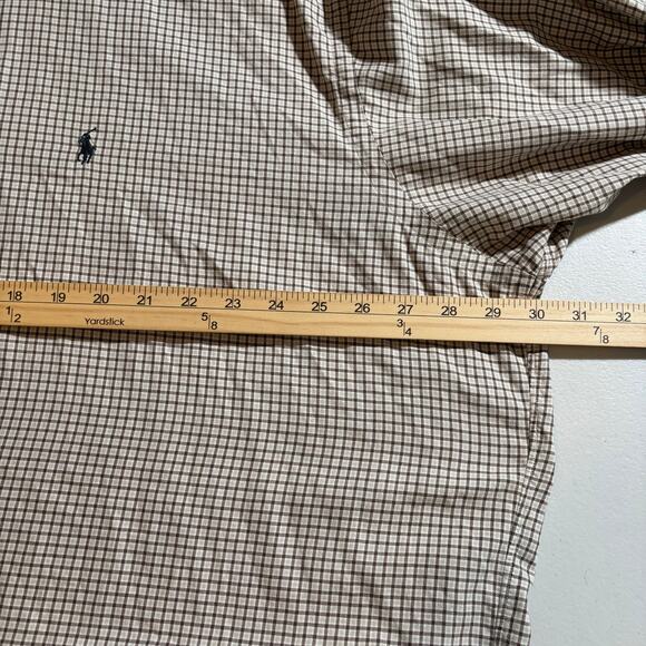 Ralph Lauren Blake Men's Size XXL Brown Windowpane Long Sleeve Button Down Shirt - Picture 6 of 11